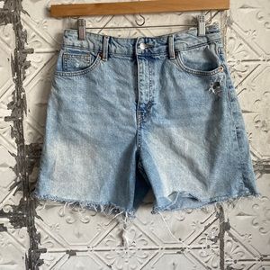 H&M distressed high waisted jean shorts